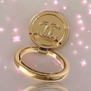🆕 CHANEL Beaute Gold CC Logo Phone Accessory Ring Stand Holder • NEW IN PACKAGE